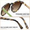 imageCARFIA Retro Acetate Polarized Sunglasses for Women UV400 Protection Small Round Frame Vintage Circle Shades CA5201C Brownwhite Tortoise Frame Gradient Brown Lens