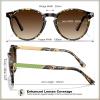 imageCARFIA Retro Acetate Polarized Sunglasses for Women UV400 Protection Small Round Frame Vintage Circle Shades CA5201C Brownwhite Tortoise Frame Gradient Brown Lens