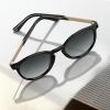 imageCARFIA Retro Acetate Polarized Sunglasses for Women UV400 Protection Small Round Frame Vintage Circle Shades CA5201E Black Frame Grey Lens