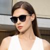 imageCARFIA Retro Acetate Polarized Sunglasses for Women UV400 Protection Small Round Frame Vintage Circle Shades CA5201E Black Frame Grey Lens
