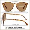 imageCARFIA Retro Acetate Polarized Sunglasses for Women UV400 Protection Small Round Frame Vintage Circle Shades CA5201F Tortoiseshell Frame Brown Lens
