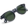 imageCARFIA Retro Polarized Mens Sunglasses for Womens UV400 Protection Acetate Square Fashion Broad Face Driving GlassesB3 Transparent Gray Frame Green Lens