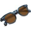 imageCARFIA Retro Polarized Mens Sunglasses for Womens UV400 Protection Acetate Square Fashion Broad Face Driving GlassesB4 Transparent Blue Frame Brown Lens