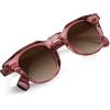 imageCARFIA Retro Polarized Mens Sunglasses for Womens UV400 Protection Acetate Square Fashion Broad Face Driving GlassesB5 Transparent Pink Frame Brown Lens
