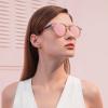 imageCARFIA Retro Womens Sunglasses Polarized Oval Acetate Durable 5Barrel Hinges UV400 Protection Shades2butterfly Frame Pink Mirror