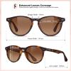 imageCARFIA Retro Womens Sunglasses Polarized Oval Acetate Durable 5Barrel Hinges UV400 Protection Shades3tortoise Frame Brown Gradation Lens