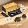 imageCARFIA Round Acetate Mens Sunglasses Polarized UV Protection Classic Retro Sun Glasses CA5289L7 Brown Lens