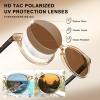 imageCARFIA Round Acetate Mens Sunglasses Polarized UV Protection Classic Retro Sun Glasses CA5289L7 Brown Lens