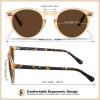 imageCARFIA Round Acetate Mens Sunglasses Polarized UV Protection Classic Retro Sun Glasses CA5289L7 Brown Lens