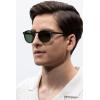 imageCARFIA Round Acetate Mens Sunglasses Polarized UV Protection Classic Retro Sun Glasses CA5289L8 Classic Black Frame Green Lens