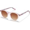 imageCARFIA Round Acetate Small Face Polarized Sunglasses for Women Fashion Retro Sun Glasses CA52664 Crystal Pink Frame Brown Gradient Lenses