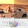 imageCARFIA Round Acetate Small Face Polarized Sunglasses for Women Fashion Retro Sun Glasses CA52664 Crystal Pink Frame Brown Gradient Lenses