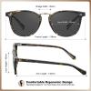imageCARFIA Small Face Acetate Polarized Sunglasses for Women UV Protection Retro Trendy Eyewear Metal Bridge Brow Ladies Sunnies21 Yellow Tortoise Frame Grey Lens