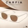imageCARFIA Small Face Acetate Polarized Sunglasses for Women UV Protection Retro Trendy Eyewear Metal Bridge Brow Ladies Sunnies3 Light Pink Frame Brown Lens