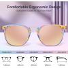 imageCARFIA Small Face Acetate Polarized Sunglasses for Women UV Protection Retro Trendy Eyewear Metal Bridge Brow Ladies Sunnies31 Iridescent Tortoise Frame Pink Mirror