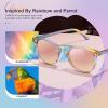 imageCARFIA Small Face Acetate Polarized Sunglasses for Women UV Protection Retro Trendy Eyewear Metal Bridge Brow Ladies Sunnies31 Iridescent Tortoise Frame Pink Mirror