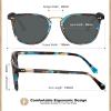 imageCARFIA Small Face Acetate Polarized Sunglasses for Women UV Protection Retro Trendy Eyewear Metal Bridge Brow Ladies Sunnies4 Blue Tortoise Frame Grey Lens