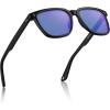 D: Matte Black Frame Blue Lenses
