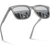 E: Matte Clear Gray Frame & Silver Mirrored Lenses