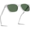 H: Transparent Frame & Green Lenses