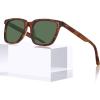J: Red Tortoiseshell Frame & Green Lenses