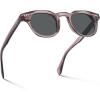 imageCARFIA Retro Polarized Mens Sunglasses for Womens UV400 Protection Acetate Square Fashion Broad Face Driving GlassesB1 Transparent Brown Frame Grey Lens