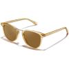 imageCARFIA Small Face Acetate Polarized Sunglasses for Women UV Protection Retro Trendy Eyewear Metal Bridge Brow Ladies Sunnies2 Champagne Frame Brown Lens