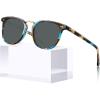 4. Blue Tortoise Frame Grey Lens