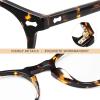 imageCARFIA Acetate Frame Round Blue Light Blocking Glasses for Women Anti Eye Eyestrain Computer Gaming GlassesTortoise Frame