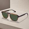 imageCARFIA Acetate Polarized Mens Sunglasses  Pilot Design UV Protection CA53551 Striped Frame Green Lens