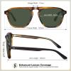 imageCARFIA Acetate Polarized Mens Sunglasses  Pilot Design UV Protection CA53551 Striped Frame Green Lens