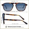 imageCARFIA Acetate Polarized Mens Sunglasses  Pilot Design UV Protection CA53552 Tortoise Frame Blue Gradient Lens