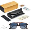 imageCARFIA Acetate Polarized Mens Sunglasses  Pilot Design UV Protection CA53552 Tortoise Frame Blue Gradient Lens