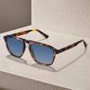 imageCARFIA Acetate Polarized Mens Sunglasses  Pilot Design UV Protection CA53552 Tortoise Frame Blue Gradient Lens