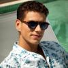 imageCARFIA Acetate Polarized Mens Sunglasses  Pilot Design UV Protection CA53552 Tortoise Frame Blue Gradient Lens