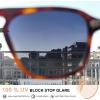 imageCARFIA Acetate Polarized Mens Sunglasses  Pilot Design UV Protection CA53552 Tortoise Frame Blue Gradient Lens