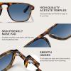 imageCARFIA Acetate Polarized Mens Sunglasses  Pilot Design UV Protection CA53552 Tortoise Frame Blue Gradient Lens