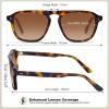 imageCARFIA Acetate Polarized Mens Sunglasses  Pilot Design UV Protection CA53554 Tortoise Frame Brown Gradient Lens