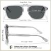 imageCARFIA Acetate Polarized Mens Sunglasses  Pilot Design UV Protection CA53555 Transparent Grey Frame Grey Lens