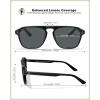 imageCARFIA Acetate Polarized Mens Sunglasses  Pilot Design UV Protection CA53556 Black Frame Grey Lens
