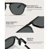 imageCARFIA Acetate Polarized Mens Sunglasses  Pilot Design UV Protection CA53556 Black Frame Grey Lens