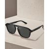 imageCARFIA Acetate Polarized Mens Sunglasses  Pilot Design UV Protection CA53556 Black Frame Grey Lens