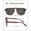 imageCARFIA Acetate Polarized Mens Sunglasses  Pilot Design UV Protection CA53557 Tortoise Frame Gray Lens