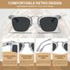 imageCARFIA Acetate Sunglasses for Men Polarized UV400 Protection CA51071 Clear Frame Grey Lens