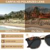 imageCARFIA Acetate Sunglasses for Men Polarized UV400 Protection CA51072 Tortoise Frame Grey Lens