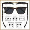 imageCARFIA Acetate Sunglasses for Men Polarized UV400 Protection CA51072 Tortoise Frame Grey Lens