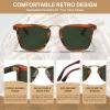 imageCARFIA Acetate Sunglasses for Men Polarized UV400 Protection CA51073 Striped Frame Green Lens