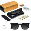 imageCARFIA Acetate Sunglasses for Men Polarized UV400 Protection CA51074 Black Frame Grey Lens