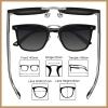 imageCARFIA Acetate Sunglasses for Men Polarized UV400 Protection CA51074 Black Frame Grey Lens