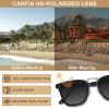 imageCARFIA Acetate Sunglasses for Men Polarized UV400 Protection CA51074 Black Frame Grey Lens